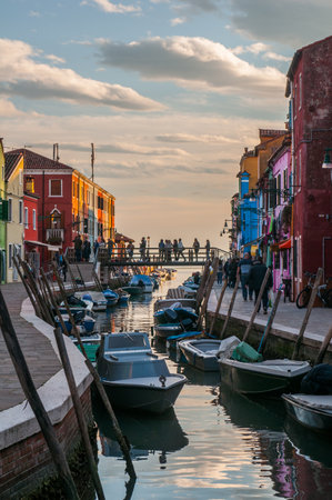 in the island of Burano, Venice, Italy.のeditorial素材