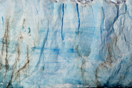 front of Perito Moreno glacier, Patagonia, Argentina, with blue ice