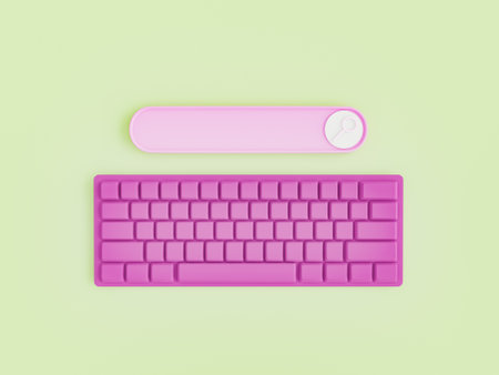 search bar with keyboard. minimal concept of SEO and search on the WEB. 3d rendering