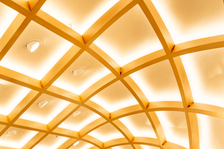 light and wooden frame of modern decoration for ceiling.