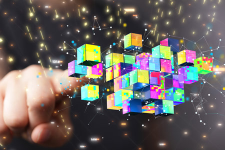 data cloud digital 3d computer