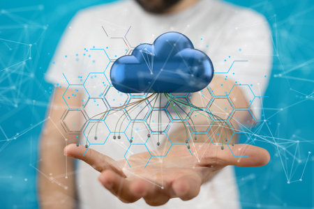 Ui of Cloud Computing Technology Internet Storage Network Conceptの写真素材