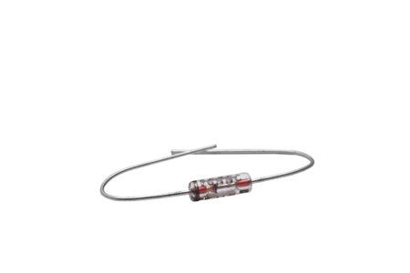 Electronic component: Small germanium detector diode on white background