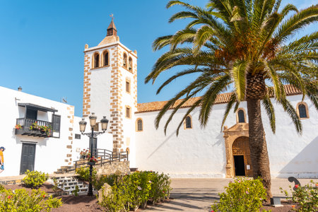 White church of Betancuria, west coast of the island of Fuerteventura, Canary Islands. Spainの写真素材