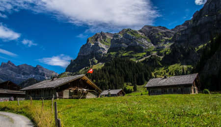 barmaz in valais in franceの写真素材