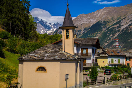 chaboney in morgex in val aoste in italyの写真素材