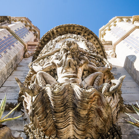 Palace da Pena. Sintra, Lisbon. Portugal.のeditorial素材