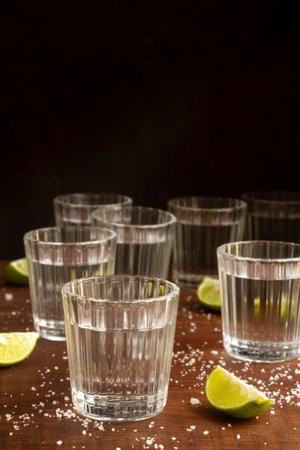 The delicious mezcal alcoholic beverage assortmentの写真素材