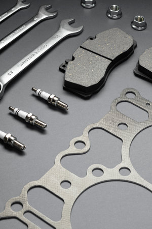 The composition different car accessories
