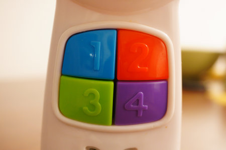 Plastic toy phone with colorful numbers