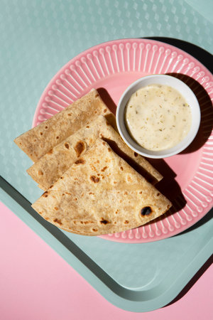 The indian delicious roti arrangementsの写真素材