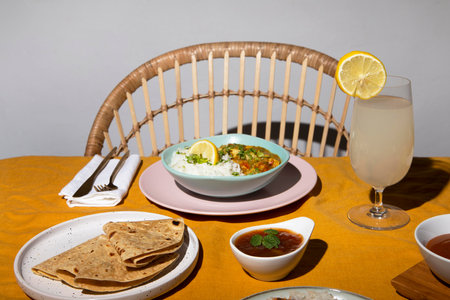 The indian delicious roti arrangements