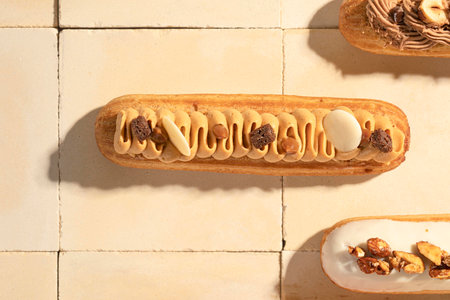 The flat lay dessert arrangement