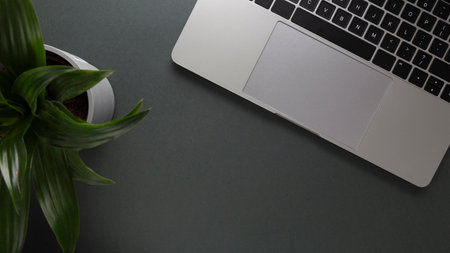 The minimalistic home working desk designの写真素材