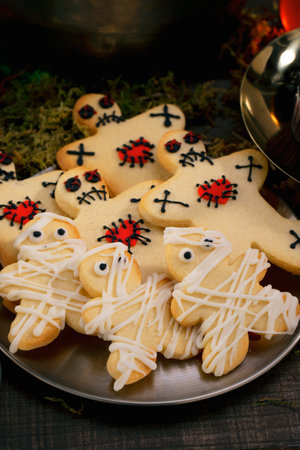 The halloween party food compositionの写真素材