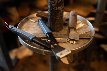 The high angle tools arrangementの写真素材