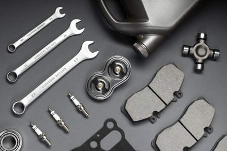 The composition different car accessories