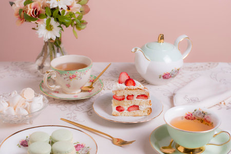The elegant tea party assortmentの写真素材