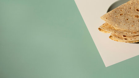 The indian delicious roti arrangementsの写真素材