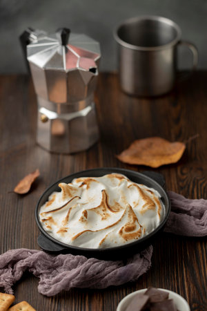 The delicious mores dessert compositionの写真素材