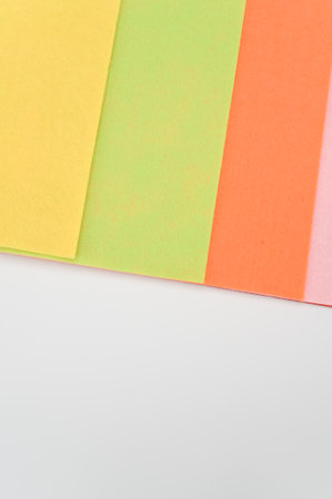 shot of multicolored felt sheets top view with copy space