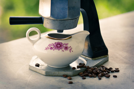 Vintage coffee makerの写真素材