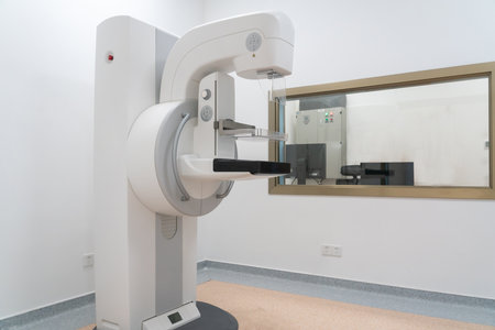 xray or CT scanner in modern hospital with nobody.の写真素材