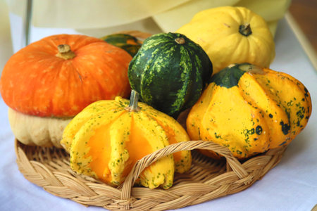 farmer market selling natural products pumpkins