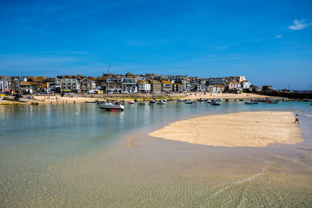 Once a fishing village, St. Ives now relies on the tourist trade.の写真素材