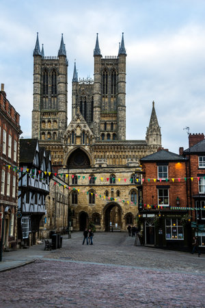 View of Lincoln Cathedral, Lincoln.のeditorial素材
