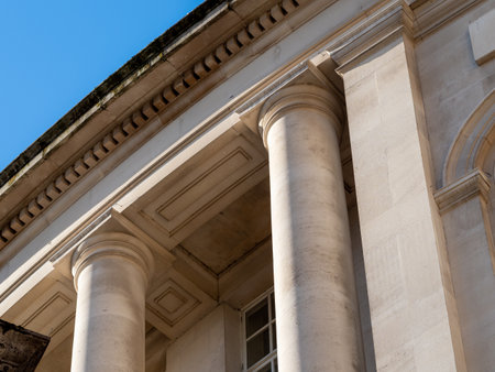 stone pillars on building showing strength and support