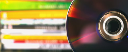 Compact discs and disc boxesの写真素材