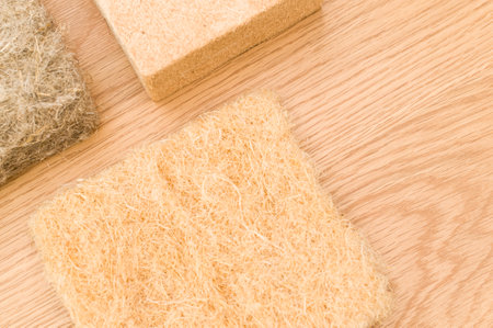 buildings natural wooden fibre thermal and acoustic insulation panels and blanketsの写真素材