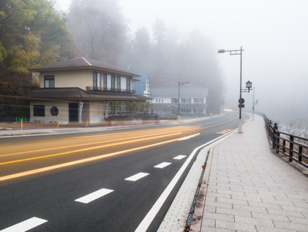 road in Nikko, Japanの写真素材