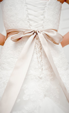 Wedding dress detailの写真素材