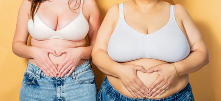 Two women with different body types.