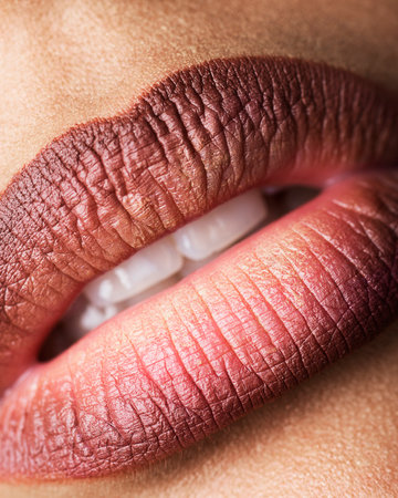 Erica Adams beauty portrait close up on lips