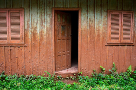 Old wooden houseの写真素材