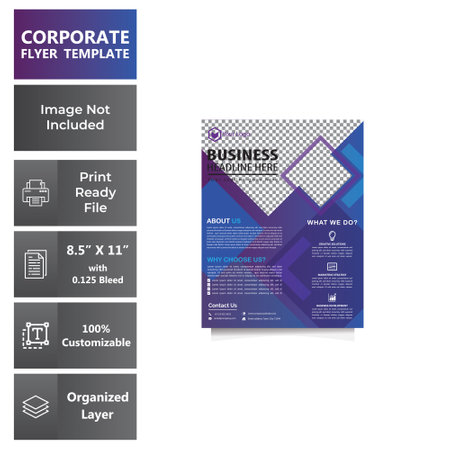 Vector illustration of a corporate flyer templateのイラスト素材