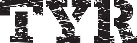 Vector of the word TYR on a white backgroundのイラスト素材