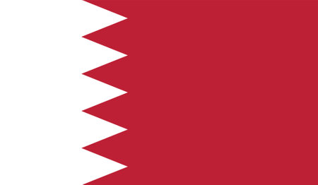 Vector illustration of the flag of Bahrainのイラスト素材