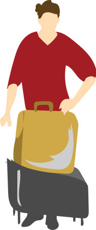 Package delivery vector design, online shopping in the pandemic eraのイラスト素材