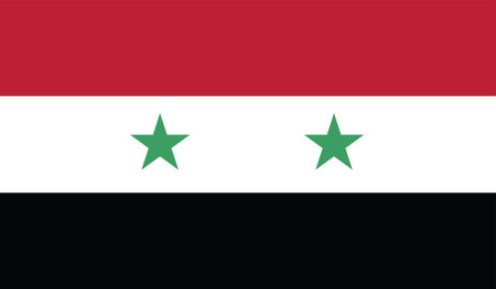 Vector of a flag of Syriaのイラスト素材
