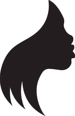 Woman silhouette isolated on a white backgroundのイラスト素材