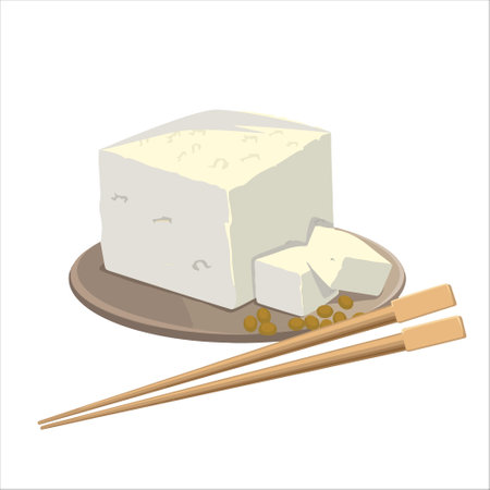 Vector illustration of a painted cheese and wooden sticks isolated on a white backgroundのイラスト素材