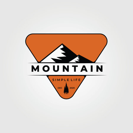 Mountain logo vector adventure illustration outdoor designのイラスト素材