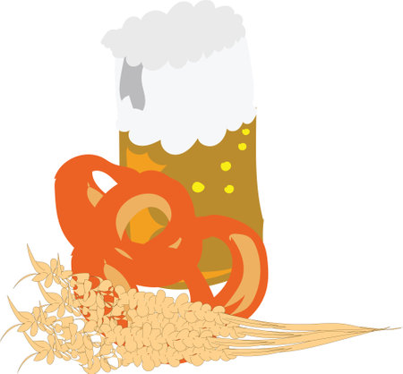 Beer or liquor vector design, alcoholic drinkのイラスト素材