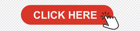 Click here button with hand pointer clicking on a round red signのイラスト素材