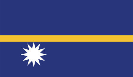 Vector illustration of the flag of Nauruのイラスト素材