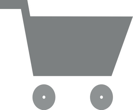 Gray vector illustration of a shopping cart on a white backgroundのイラスト素材